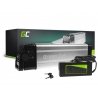 Green Cell Batteri Til Elcykel 36V 10,4Ah 396Wh Silverfish Ebike 4 Pin til Zündapp, Telefunken, Ancheer med Oplader