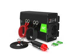 Green Cell ® inverter spændingsomformer 12V til 230V 500W / 1000W ren sinusbølge