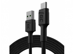 Kabel USB-C Type C 2m Green Cell PowerStream, med hurtig opladning, Ultra Charge, Quick Charge 3.0
