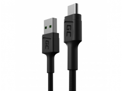 Kabel USB-C Type C 30cm Green Cell PowerStream, med hurtig opladning, Ultra Charge, Quick Charge 3.0