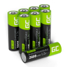 8x genopladelige Batterier AA R6 2600mAh Ni-MH foropladede Akkumulator Green Cell