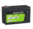 Green Cell LiFePO4 10Ah 12.8V 128Wh Lithium-Iron-Phosphate batteri til strømforsyning og nødbelysning, kontrolpaneler