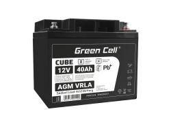 AGM GEL batteri 12V 40Ah blybatteri Green Cell vedligeholdelsesfri til cykel og traktor
